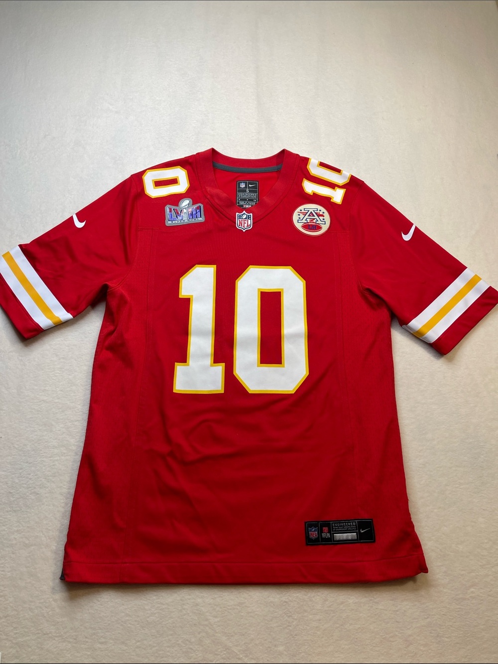 PACHECO Nike Red & White Kansas City Football Jersey #10 MENS SIZE S